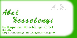 abel wesselenyi business card